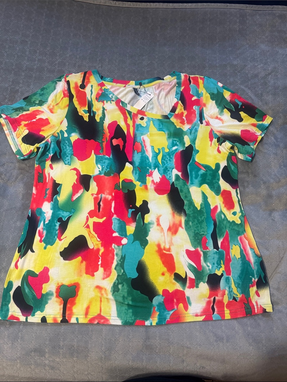 Vibrant Multicolor Short Sleeve Women’s Tee